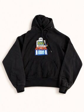 PROD BLDG Lucky Slot Panda Graphic Heavyweight Hoodie Black Small